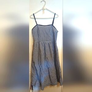Blue plaid dress sleeveless
